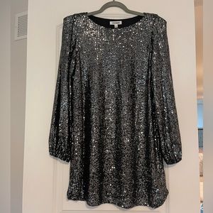 STEVE MADDEN - Black long sleeve sequin dress - Size L **NEW WITH TAGS**